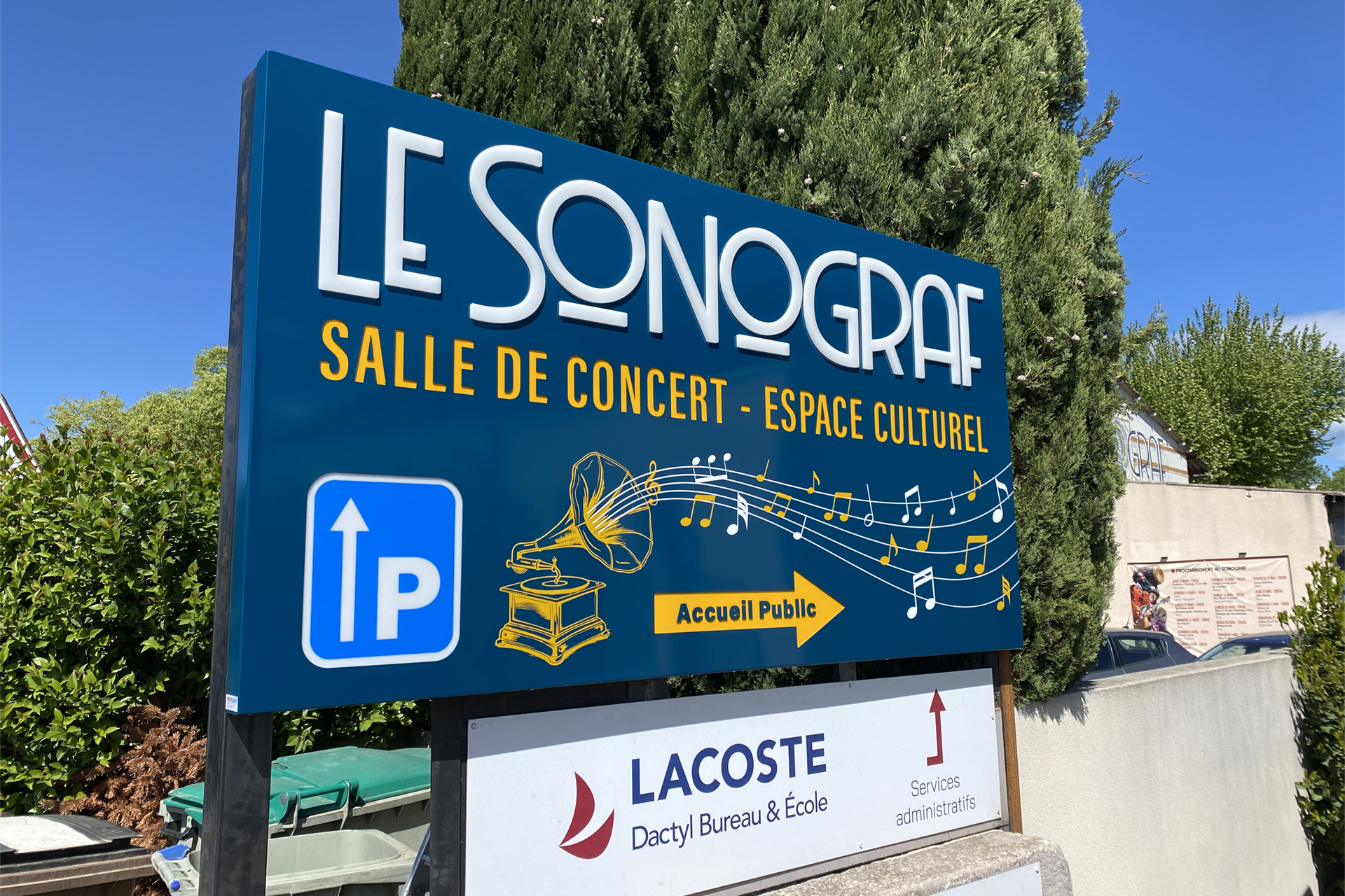 Enseigne salle de concert Le Sonograf (Le Thor - 84)