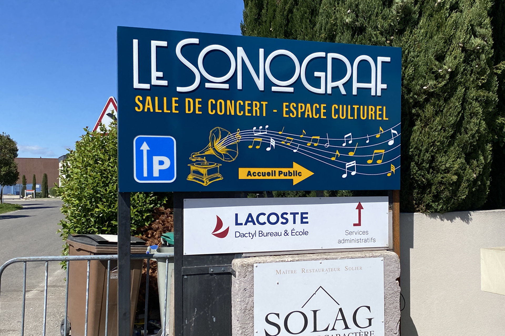 Enseigne salle de concert Le Sonograf (Le Thor - 84)